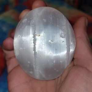 Clear Selenite Palm Stone